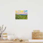 Aquarellstudie Blue Ridge 2 Poster (Küche)