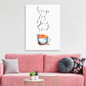 Aquarellsuppe für Ihr Soul Leinwanddruck (Insitu (Wohnzimmer))