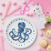 Aquarelltafel mit Rand Pappteller (Party)