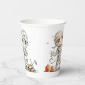 Aquarelltanzende Mummies Pumpkins Party Pappbecher (Rechts)