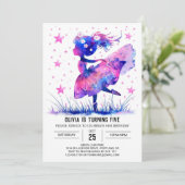 Aquarelltänzer Ballerina Geburtstag Einladung (Stehend Vorderseite)