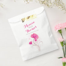 Aquarelltaschen Blume Rosa Gastgeschenk Hochzeit