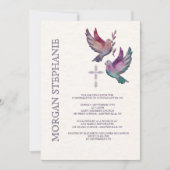 Aquarelltauben Religiöse Einladung (Vorderseite)