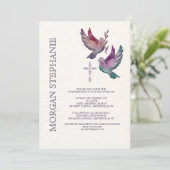 Aquarelltauben Religiöse Einladung (Stehend Vorderseite)