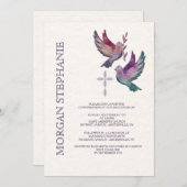 Aquarelltauben Religiöse Einladung (Vorne/Hinten)