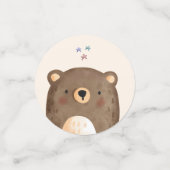 Aquarellteddy Bär Geburtstag Confetti Konfetti (Klein Vorderseite)