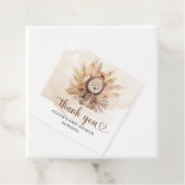 Aquarellteddy Bär tropische getrocknete Palme Dusc Geschenkanhänger (Beispiel)