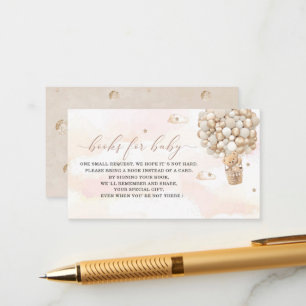 Aquarellteddy trägt Ballon Baby'sEnclosure Card Begleitkarte