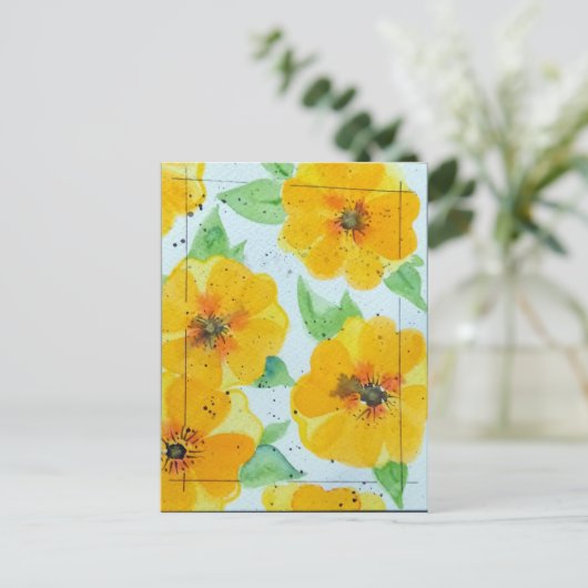 Aquarellteller Postkarte (Stehend Vorderseite)