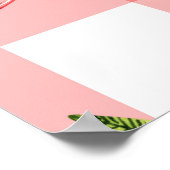 Aquarelltepots: Cupcakes Nahtloses Muster Poster (Ecke)