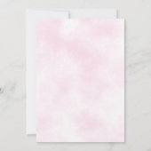 Aquarellteppich für zwei Babyduschen Rosa Gold Einladung (Rückseite)