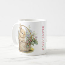 Aquarellter Bunny Coffee Tasse