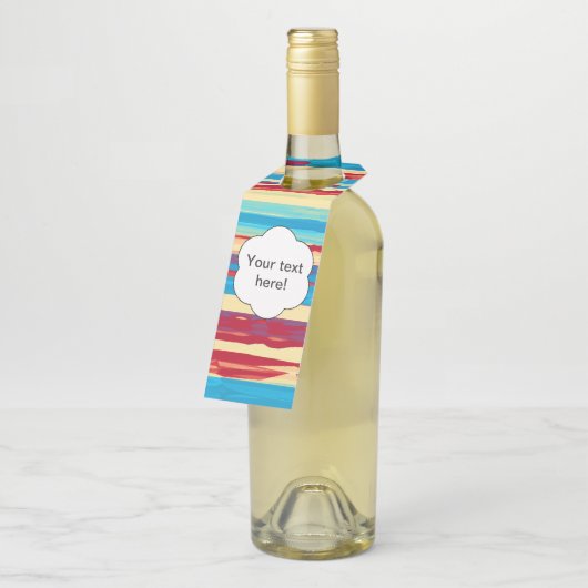 Aquarelltextur Flaschenanhänger (Angewinkelt)