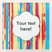 Aquarelltextur Glasuntersetzer (Vorderseite)