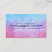 Aquarelltextur | Gold gebürstet Visitenkarte (Rückseite)