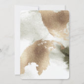 Aquarelltextur Grauer Marmor Einladung zur Hochzei (Rückseite)