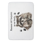 Aquarelltier mit niedlichem Sprichwort Raccos Badematte (Vorderseite Vertikal)