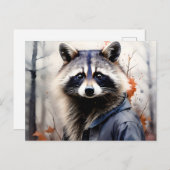 Aquarelltier Postkarte (Vorne/Hinten)