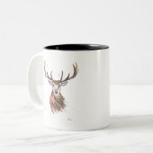 Aquarelltier Zweifarbige Tasse (Vorderseite Links)