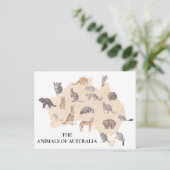Aquarelltiere aus Australien Postkarte (Stehend Vorderseite)