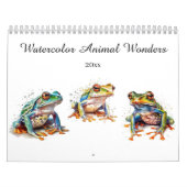 Aquarelltiere, benutzerdefinierte Wunder Kalender (Titelbild)