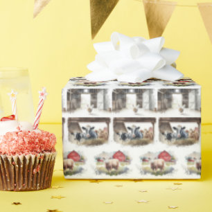 Aquarelltiere Geschenkpapier