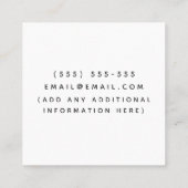 Aquarelltiere Haustiere Sitter Dogenwandler Tierpf Quadratische Visitenkarte (Rückseite)