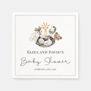 Aquarelltiere Imitate Moderne Gold Baby Dusche Serviette