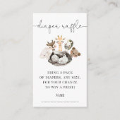 Aquarelltiere Imitate Modernes Gold-Windeln-Windel Begleitkarte (Vorderseite)