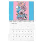 Aquarelltiere Kalender Handgemalte Kunst (Jan 2027)