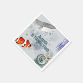 Aquarelltiere Kindergeburtstag Party Blau Serviette (Ecke)