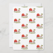 Aquarelltiere Kühe Hühner Kinderdusche Einladung (Rückseite)