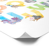 Aquarelltiere Poster (Ecke)