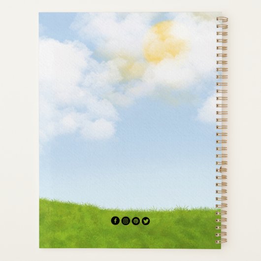 Aquarelltiere Sitzen, Hundwandern, Grooming Planer (Rückseite)