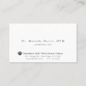 Aquarelltiere Tierklinik Visitenkarte (Rückseite)