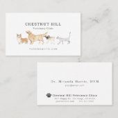 Aquarelltiere Tierklinik Visitenkarte (Vorne/Hinten)