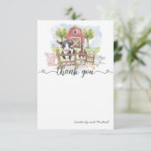 Aquarelltiere zum Geburtstag | Babydusche Dankeskarte (Stehend Vorderseite)