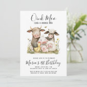 Aquarelltiere zum Geburtstag Einladung (Stehend Vorderseite)