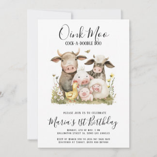 Aquarelltiere zum Geburtstag Einladung