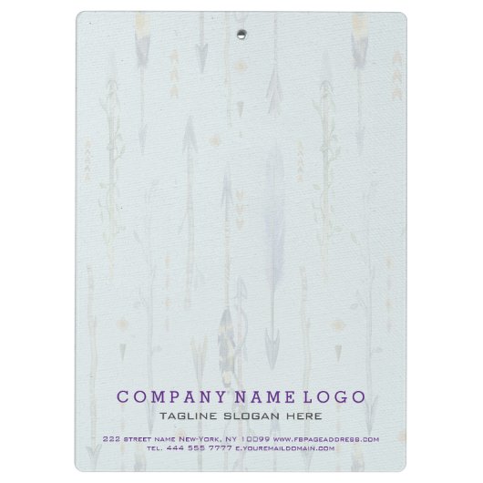 Aquarelltierschädel mit Buckel und Blume Klemmbrett (Rückseite)