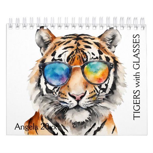Aquarelltiger Kalender (Titelbild)