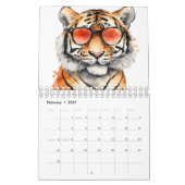 Aquarelltiger Kalender (Feb 2027)