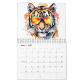 Aquarelltiger Kalender (Mär 2027)