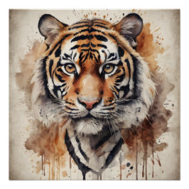 Aquarelltiger ng 10 poster
