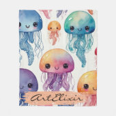 Aquarelltönchen Print Fleecedecke (Vorderseite)