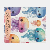Aquarelltönchen Print Fleecedecke (Vorderseite (Horizontal))