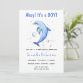 Aquarelltönchen unter der Meeresschwächung Einladung (Stehend Vorderseite)