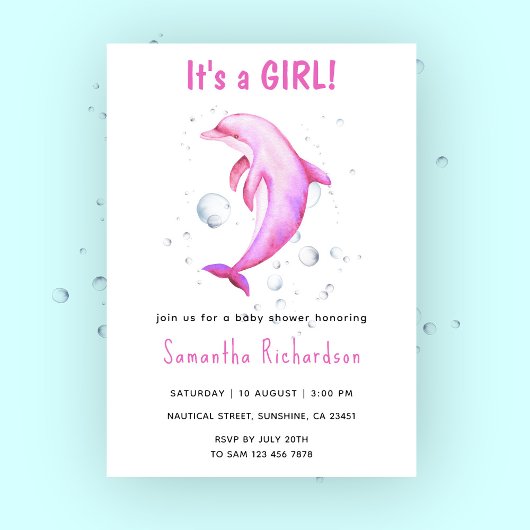 Aquarelltönchen unter der Meeresschwächung Einladung