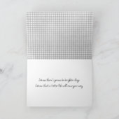 Aquarelltöne auf Gingham denken Karte (Innenseite)