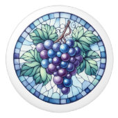 Aquarelltöne Bleiglas Lila grün Keramikknauf (Vorderseite)